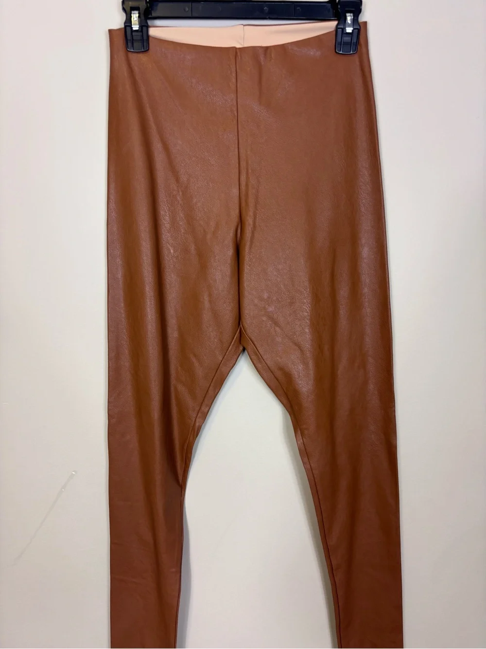 Commando Faux Leather Leggings in Cognac Brown Women’s Large